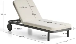 Discount Kave Home Kionia Ligstoel Grafiet