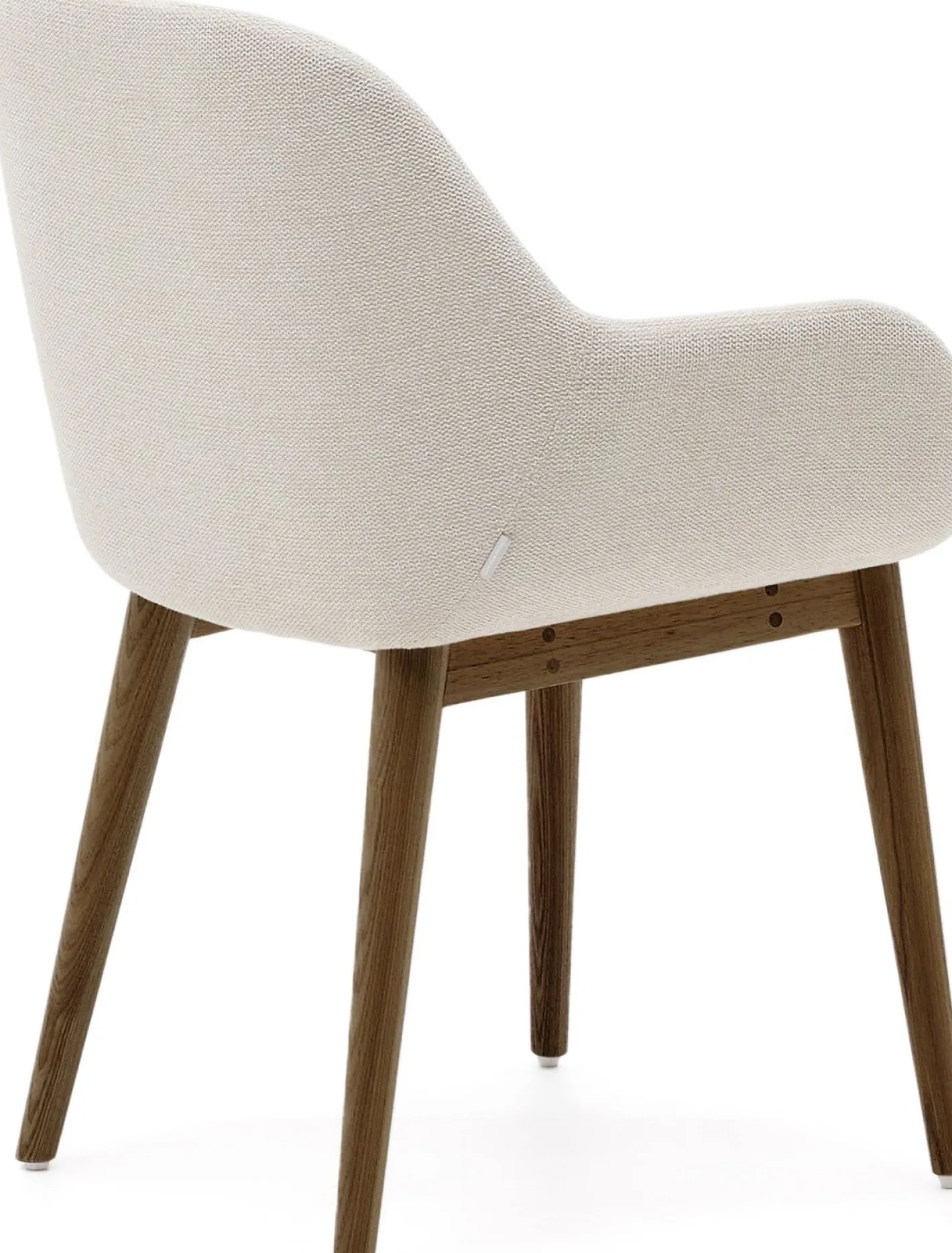 Clearance Kave Home Konna Essenhout Eetkamerstoel Creme, Donkerbruin