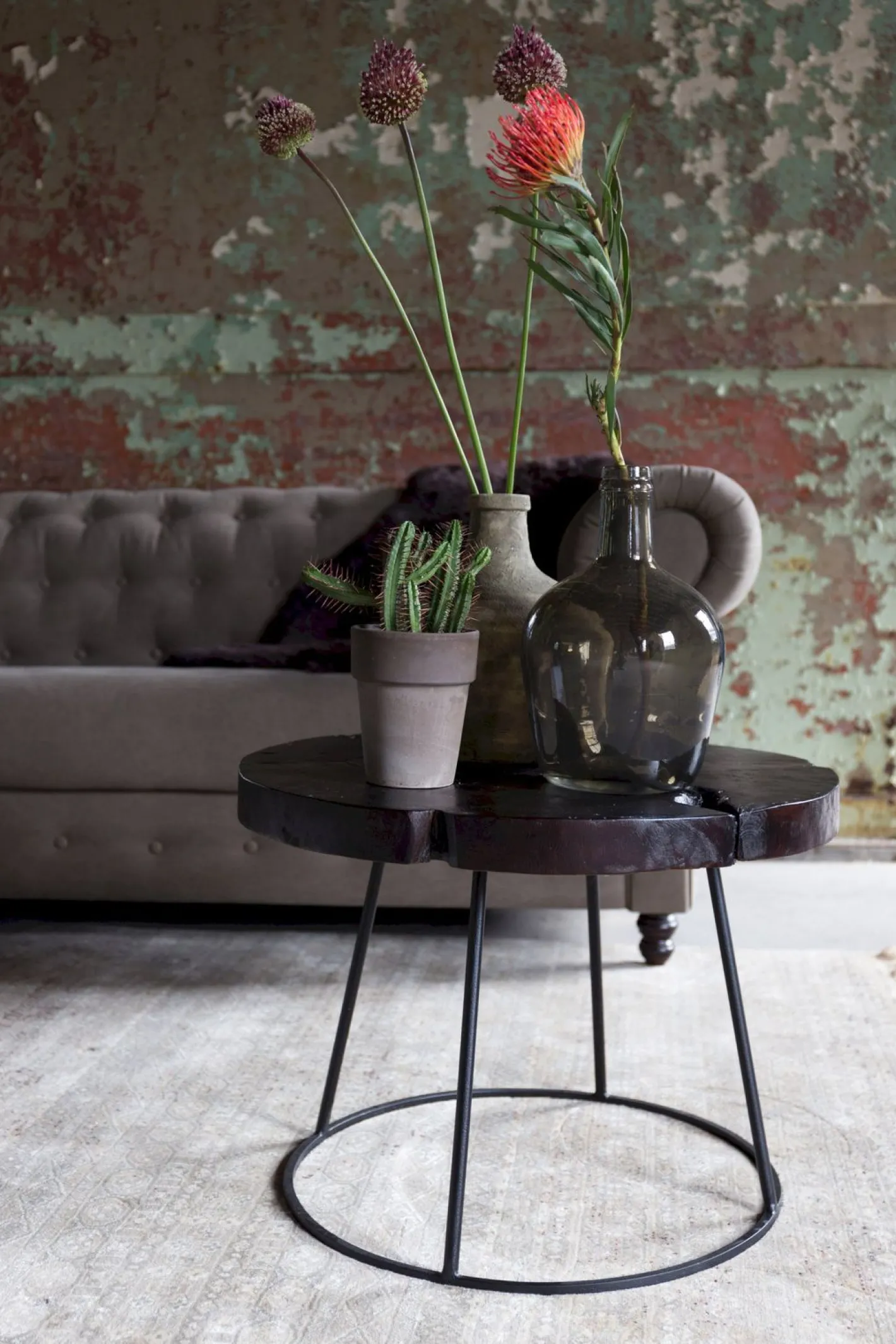 Discount Dutchbone Kraton Bijzettafel Chocolate Black