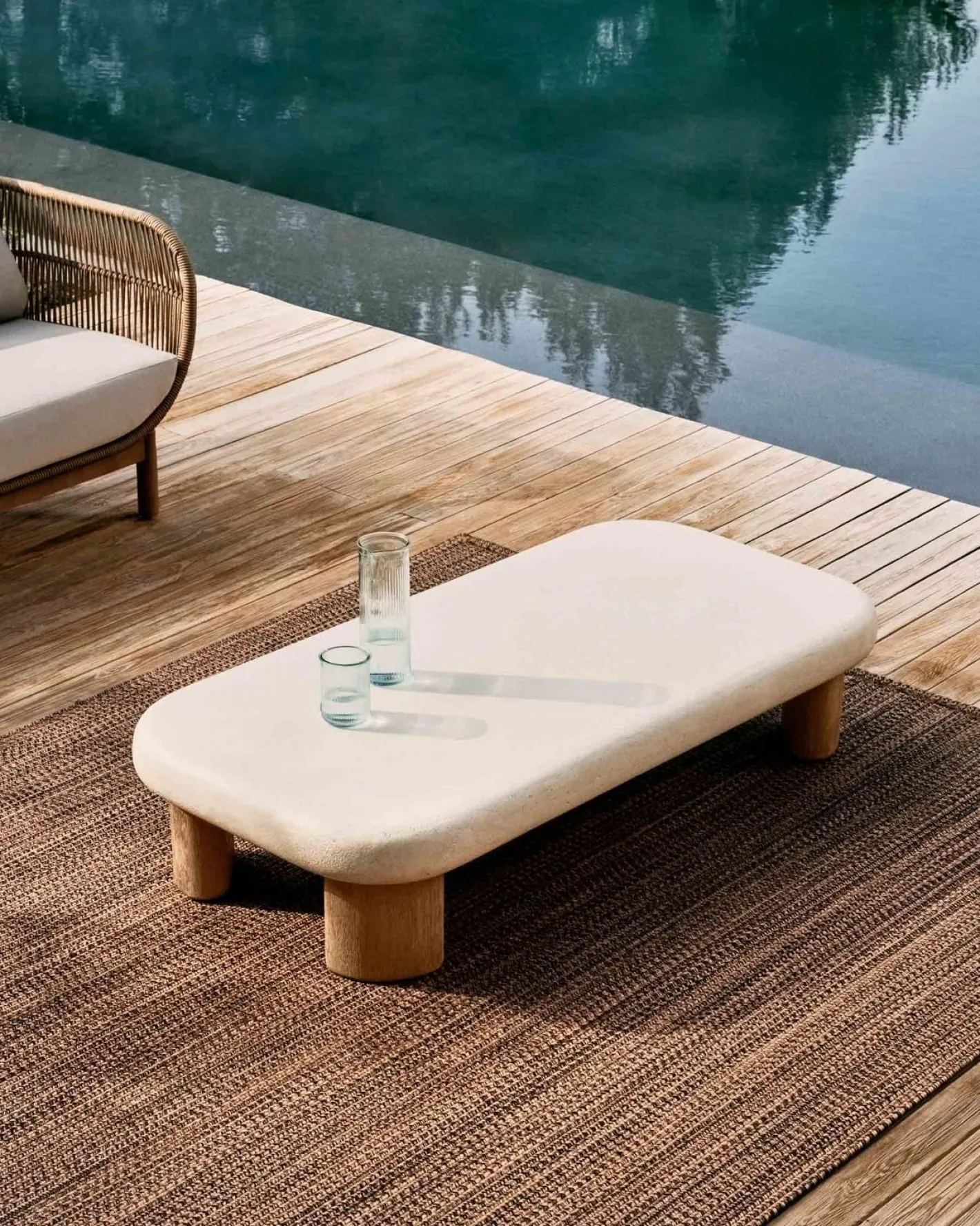 Discount Kave Home Labra Outdoor Salontafel Wit