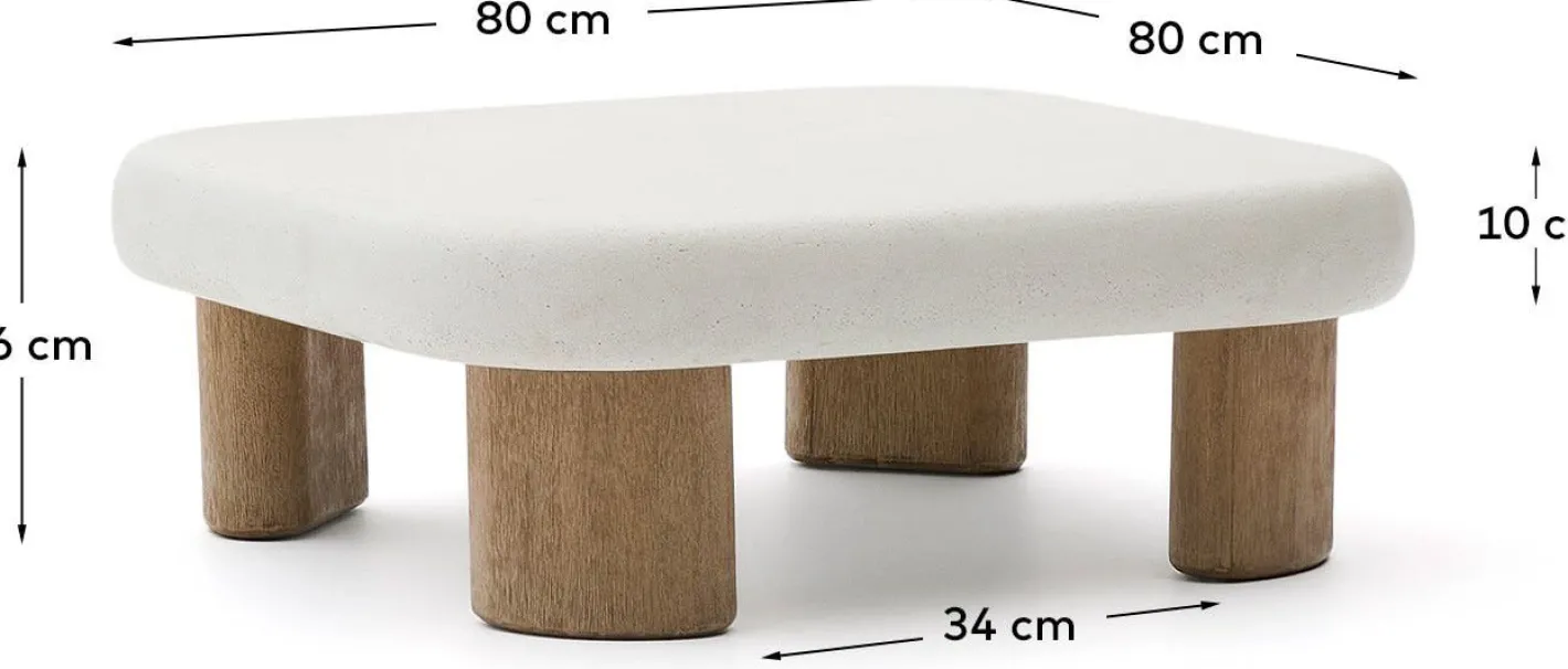 Hot Kave Home Labra Salontafel Wit, Naturel