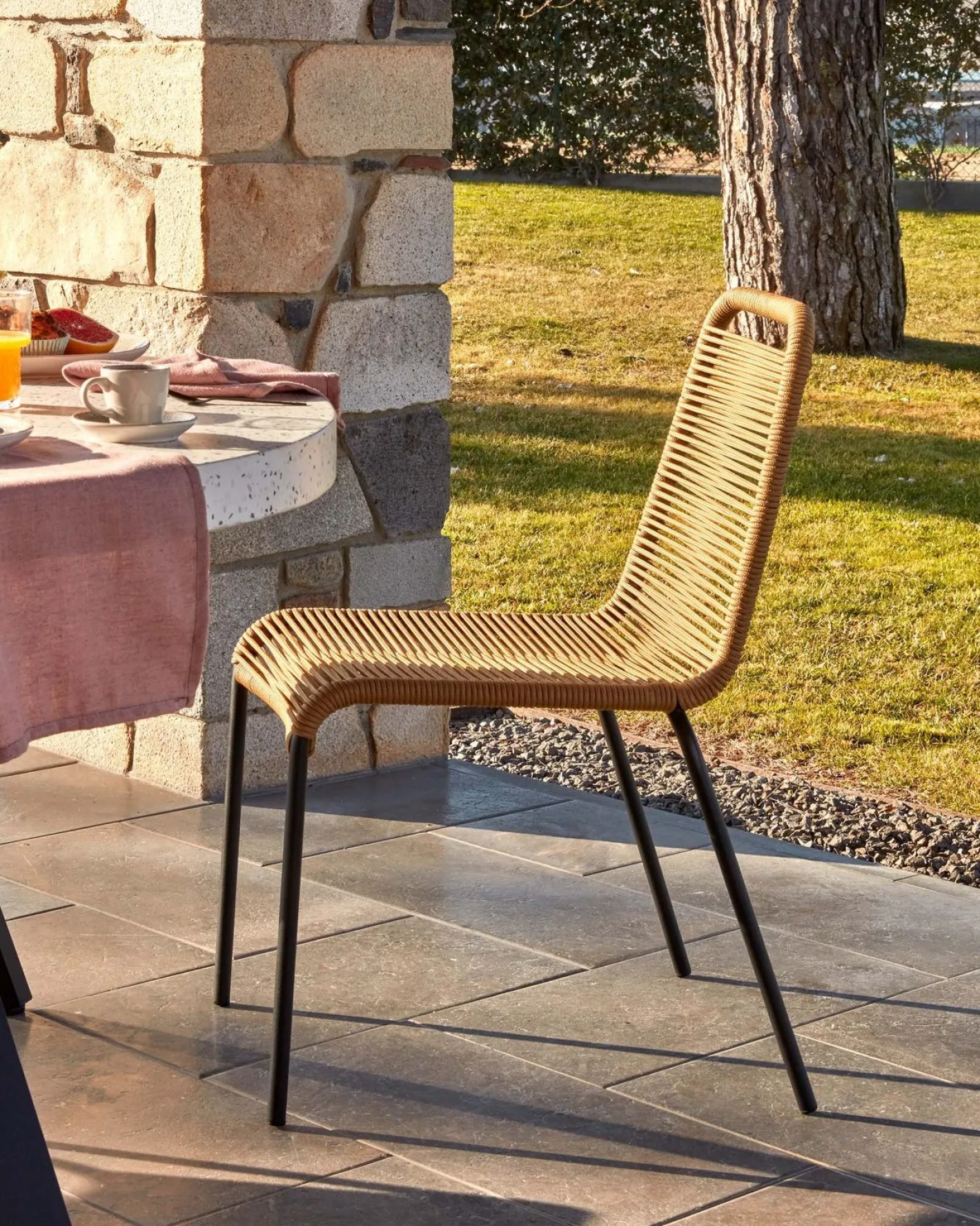 Discount Kave Home Lambton Tuinstoel Naturel