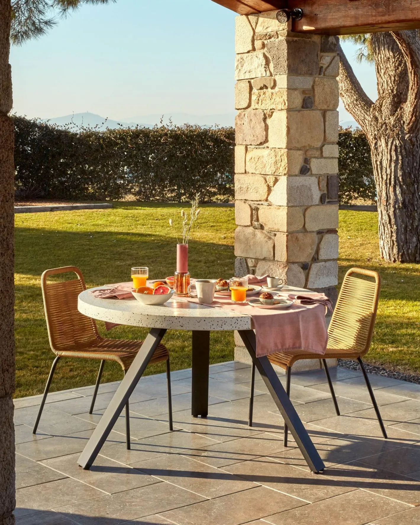 Discount Kave Home Lambton Tuinstoel Naturel