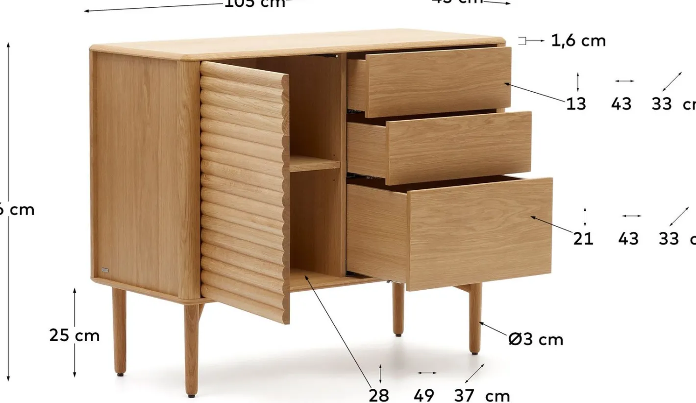 New Kave Home Lenon Dressoir Naturel
