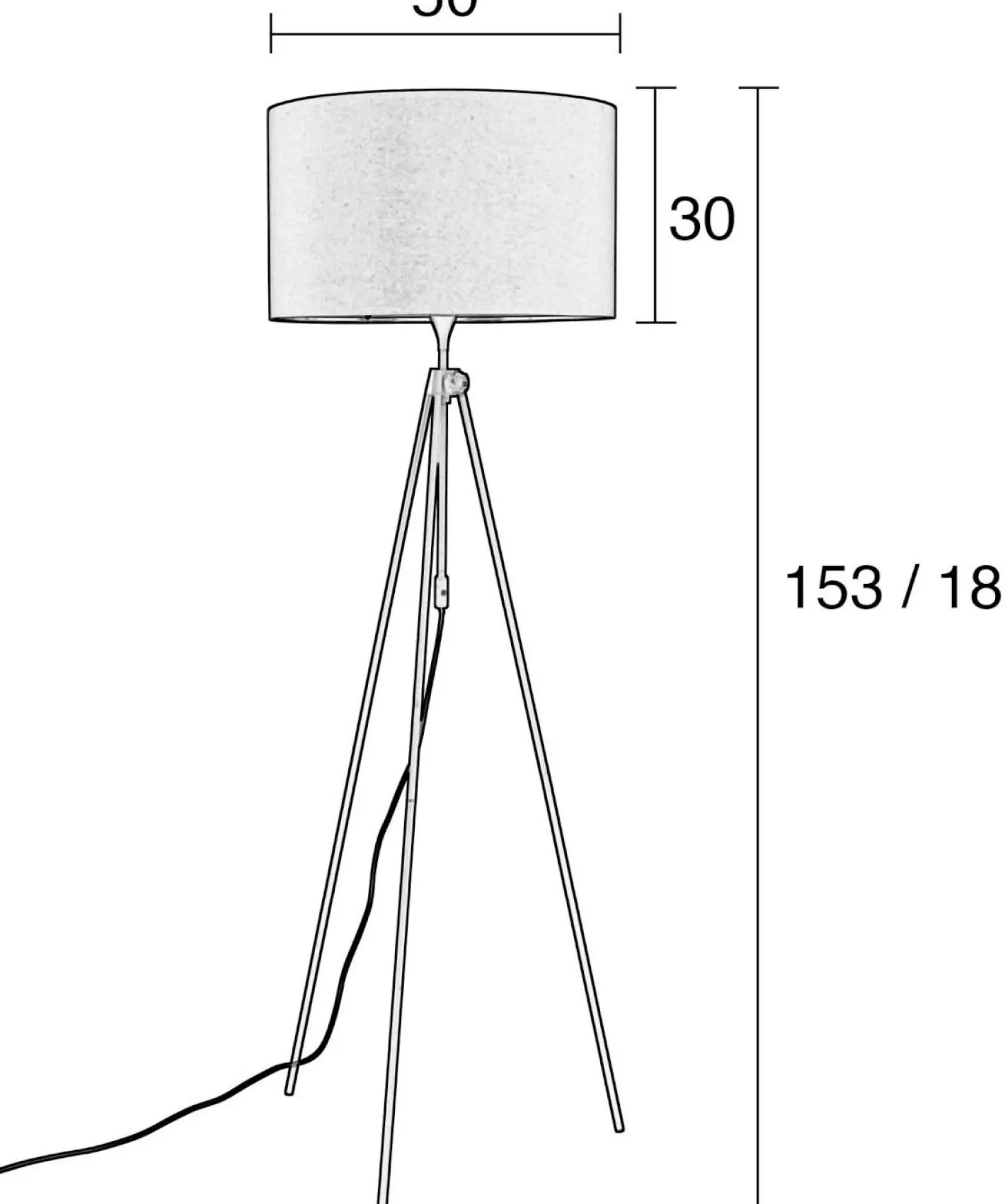 Discount Zuiver Lesley Vloerlamp Black