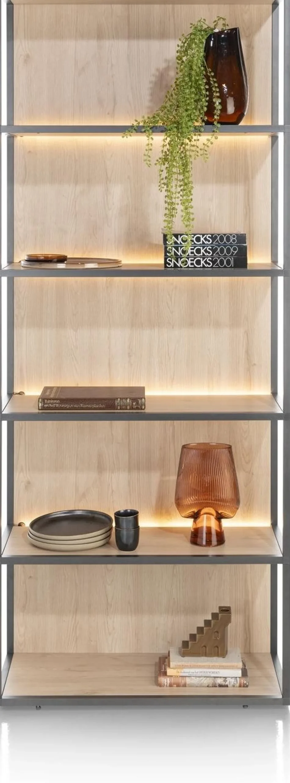 Outlet XOOON Lindfield Boekenkast Zwart, Naturel