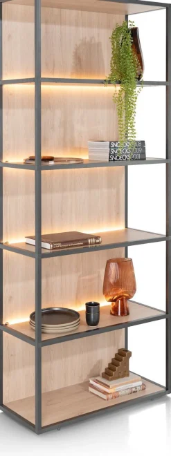 Outlet XOOON Lindfield Boekenkast Zwart, Naturel