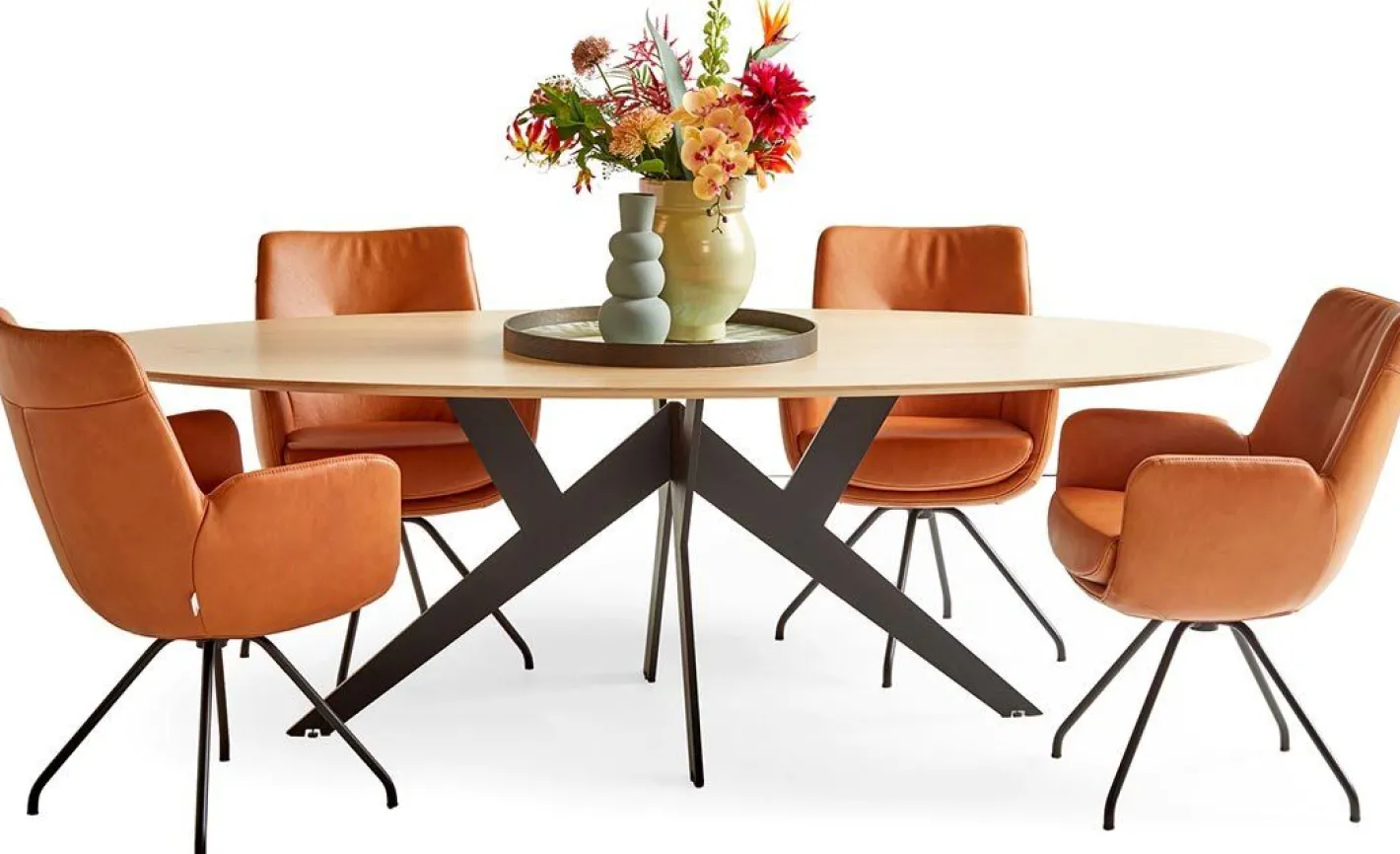 Clearance Movani Lisanne Eetkamerstoel Cognac, Lichtbruin