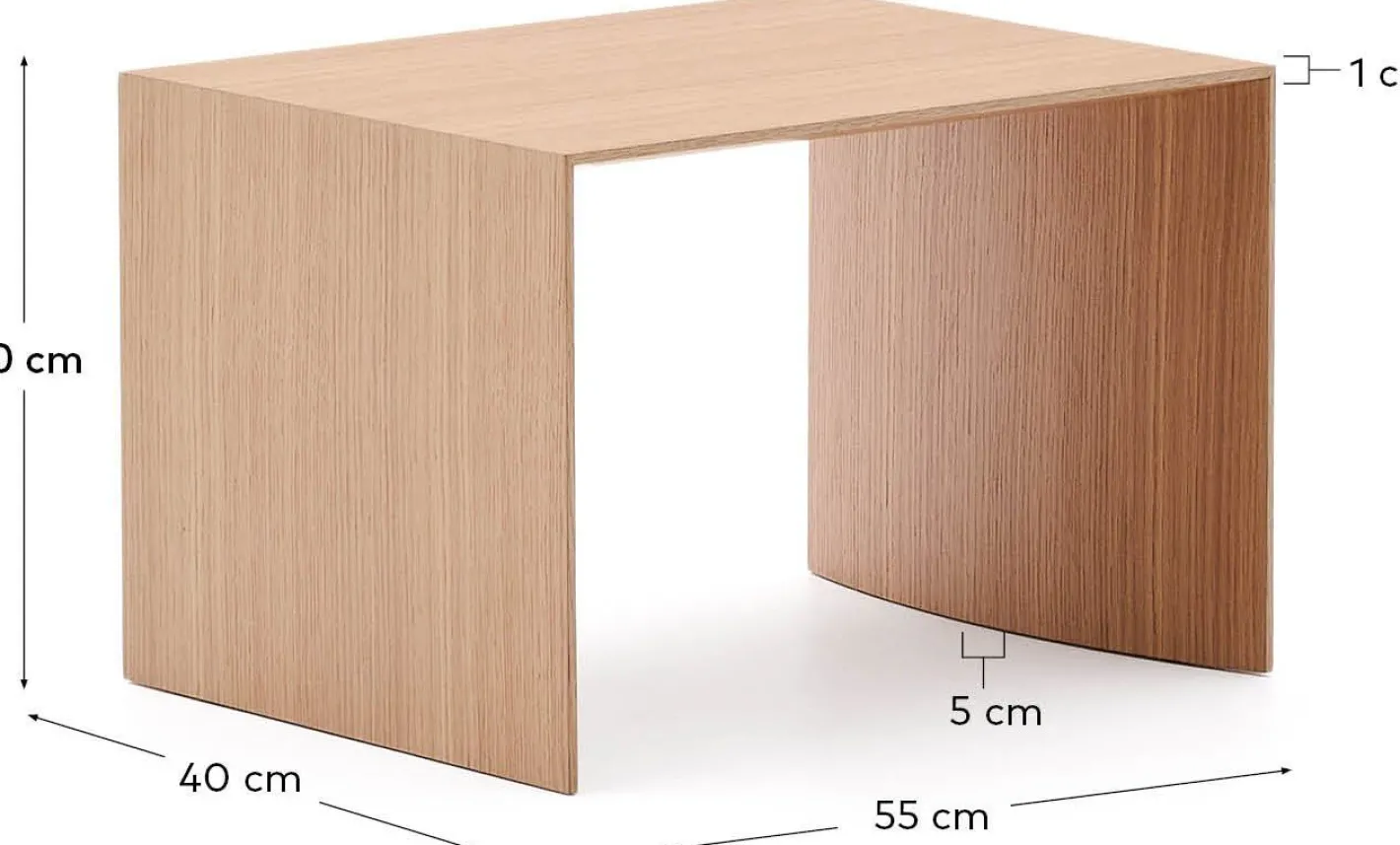 Discount Kave Home Litto Bijzettafel Lichtbruin