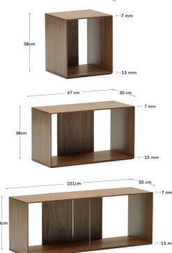 Outlet Kave Home Litto Modulaire kast Donkerbruin