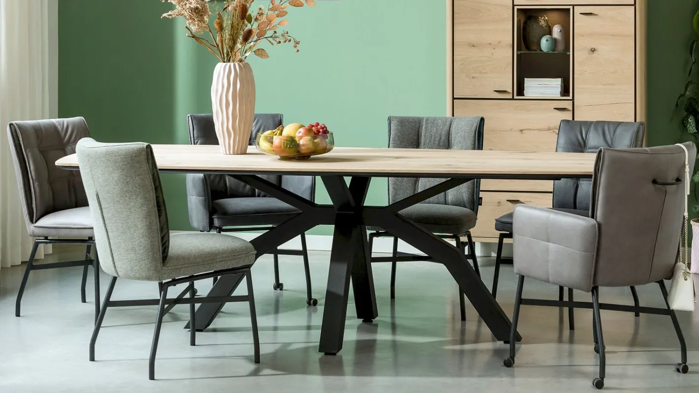 New Henders en Hazel Livada 220 Eettafel Naturel Lacquered