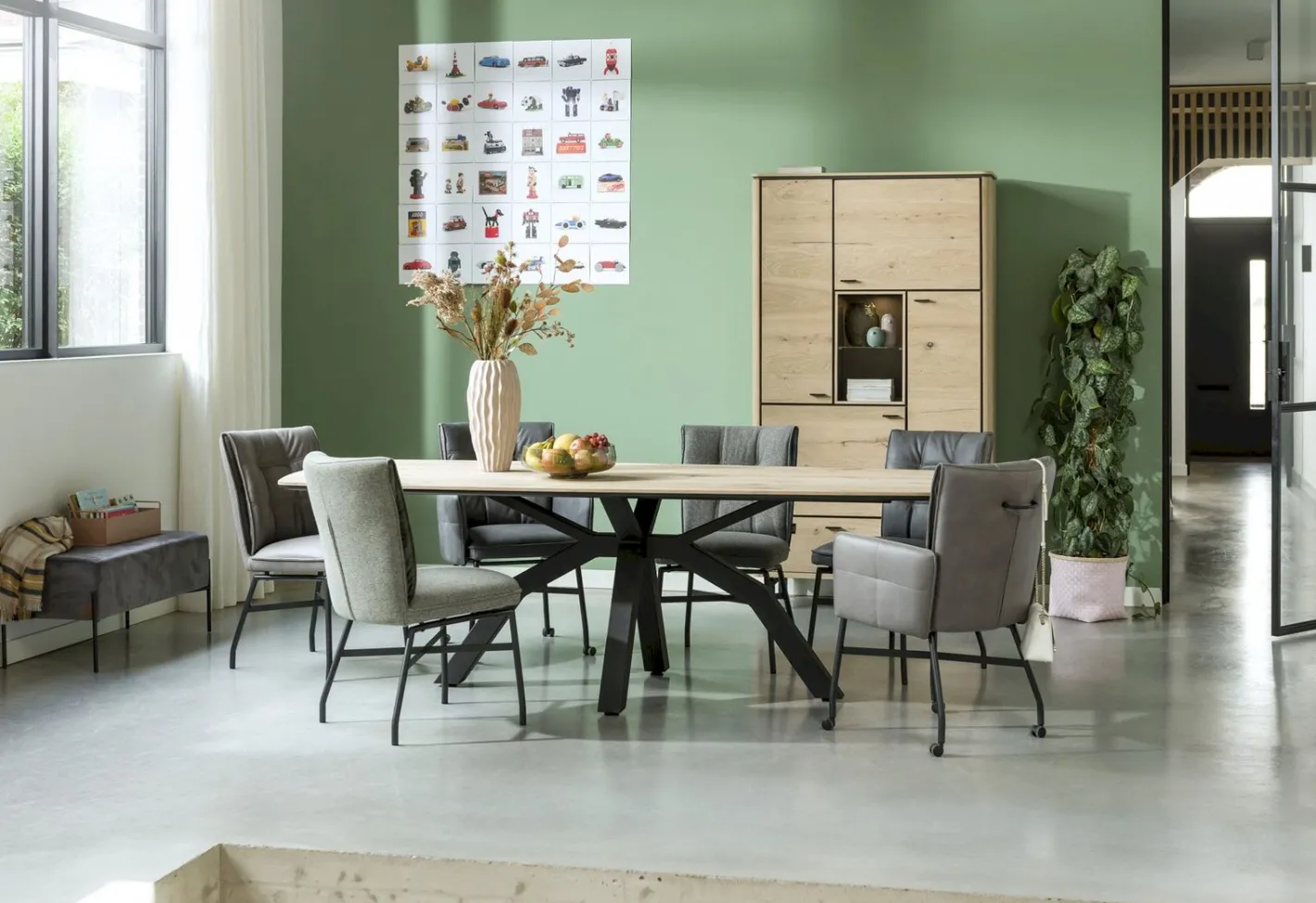 New Henders en Hazel Livada 220 Eettafel Naturel Lacquered