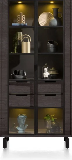 New Henders en Hazel Livada Vitrinekast Onyx