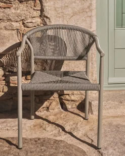 Online Kave Home Livadia Tuinstoel Taupe