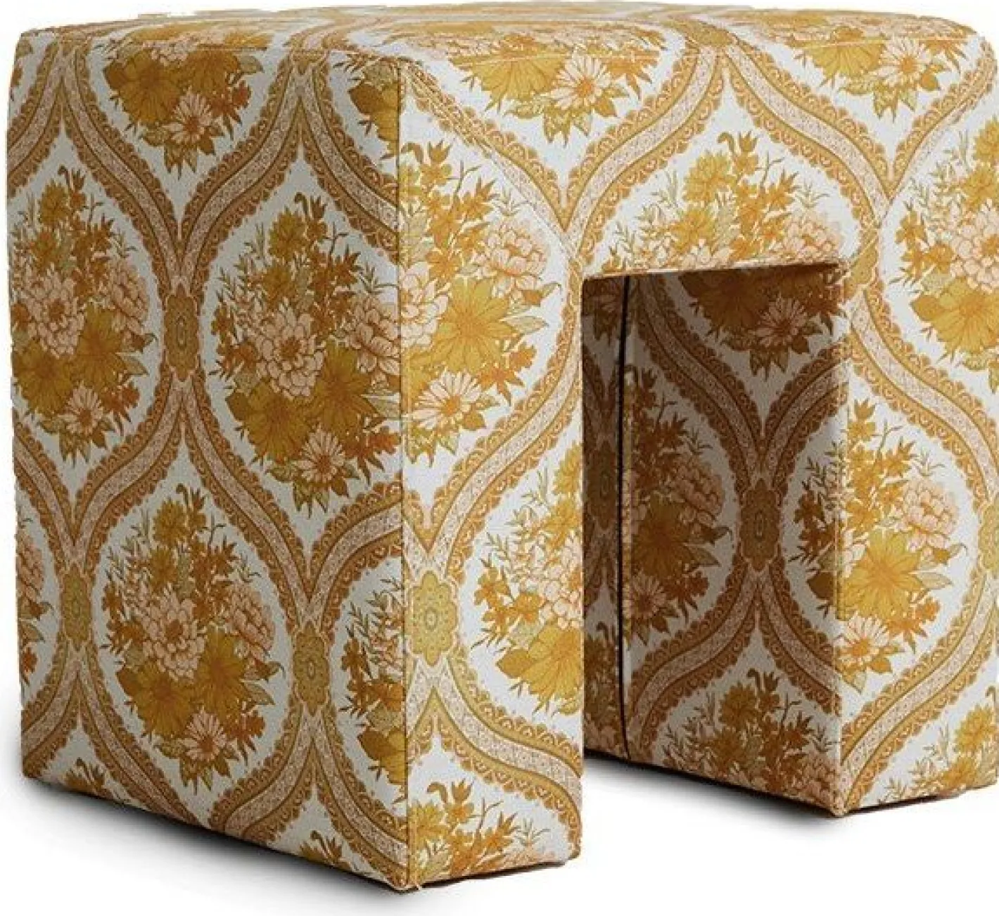 Discount HKLIVING Lobby Hocker Oranje, Geel, Wit