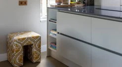 Discount HKLIVING Lobby Hocker Oranje, Geel, Wit