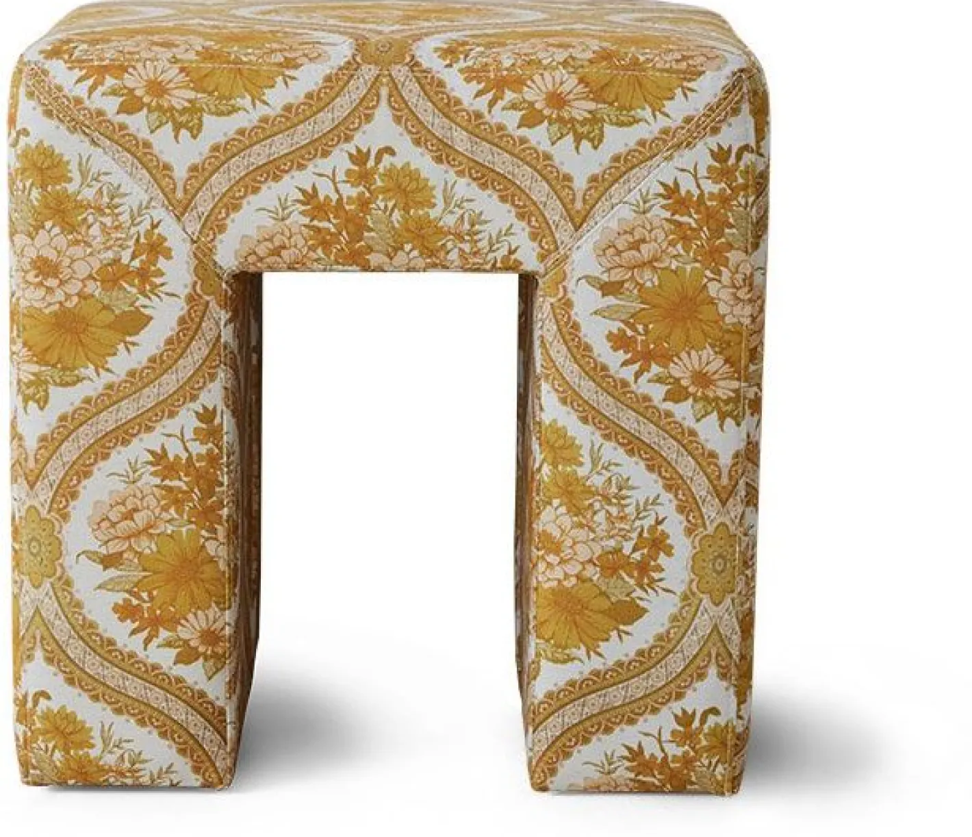 Discount HKLIVING Lobby Hocker Oranje, Geel, Wit