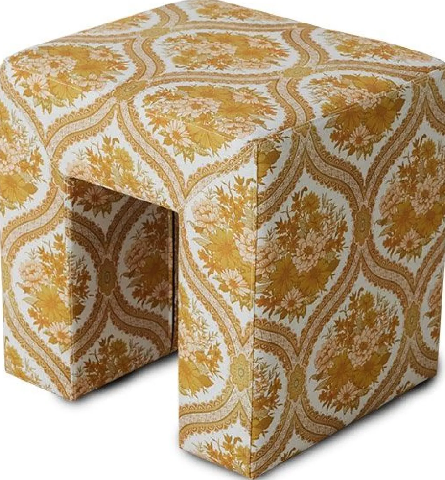 Discount HKLIVING Lobby Hocker Oranje, Geel, Wit