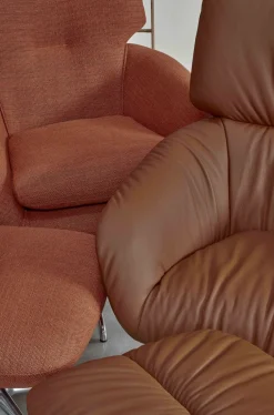 New Leolux Lodey Plus Fauteuil Brown orange