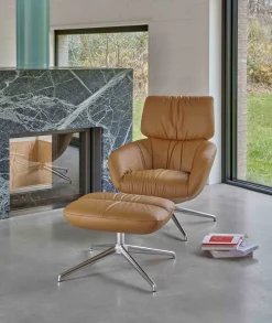 New Leolux Lodey Plus Fauteuil Brown orange