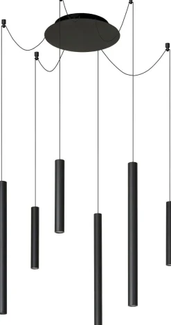 Hot Lucide Lorenz Rond Hanglamp Zwart