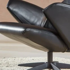 New Gealux Lucid Relaxfauteuil + Hocker Zwart