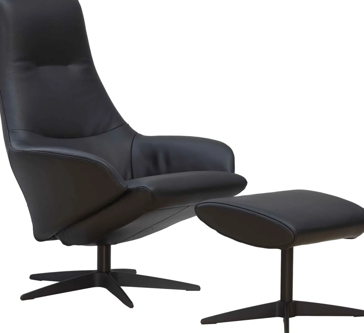New Gealux Lucid Relaxfauteuil + Hocker Zwart
