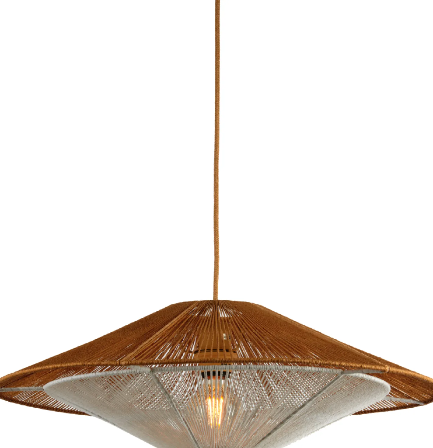 New Good&Mojo Lumbini L Hanglamp Natural, White