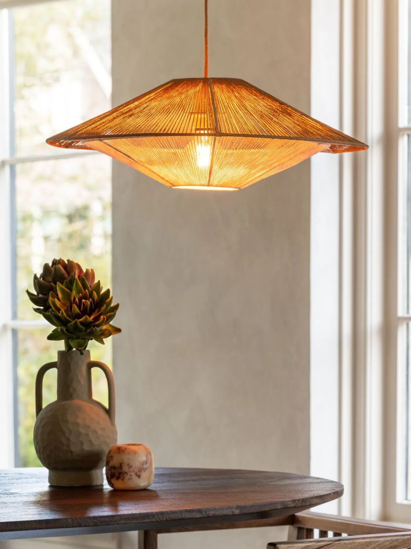 New Good&Mojo Lumbini L Hanglamp Natural, White