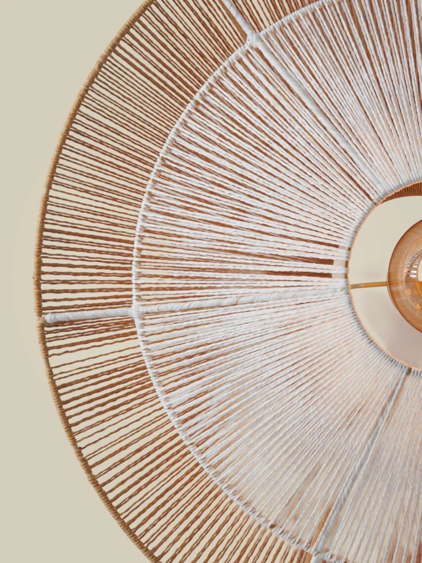 New Good&Mojo Lumbini L Hanglamp Natural, White
