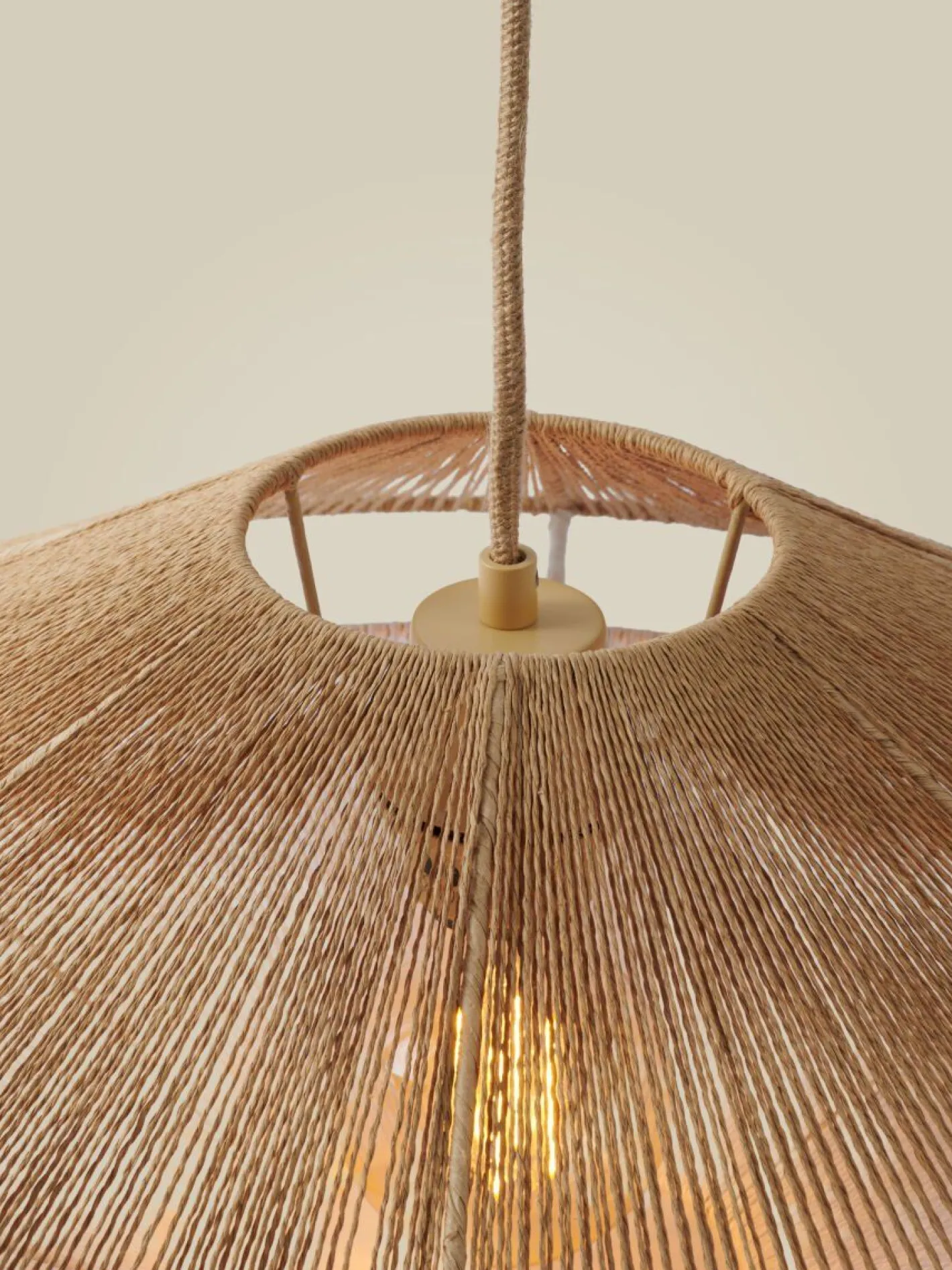 New Good&Mojo Lumbini L Hanglamp Natural, White