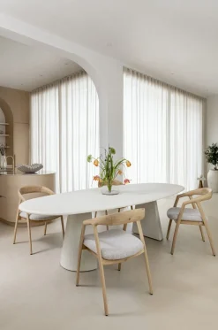 Online XOOON Lund Cone Nebbia Eettafel Stone Skin