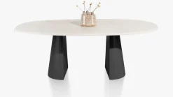 Sale XOOON Lund Cone Off Black Eettafel Stone Skin
