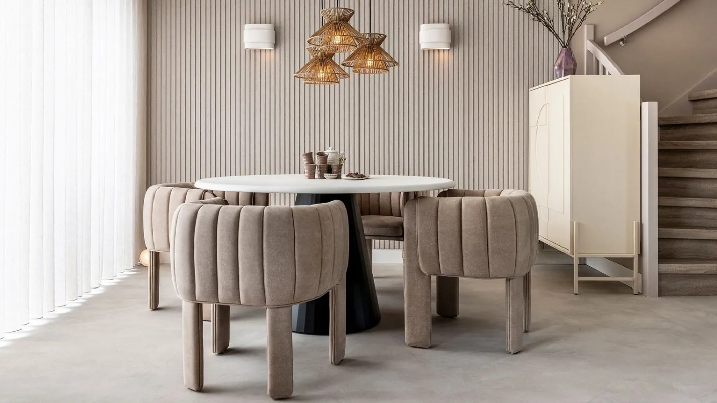 Outlet XOOON Lund Cone Rond Eettafel Stone Skin