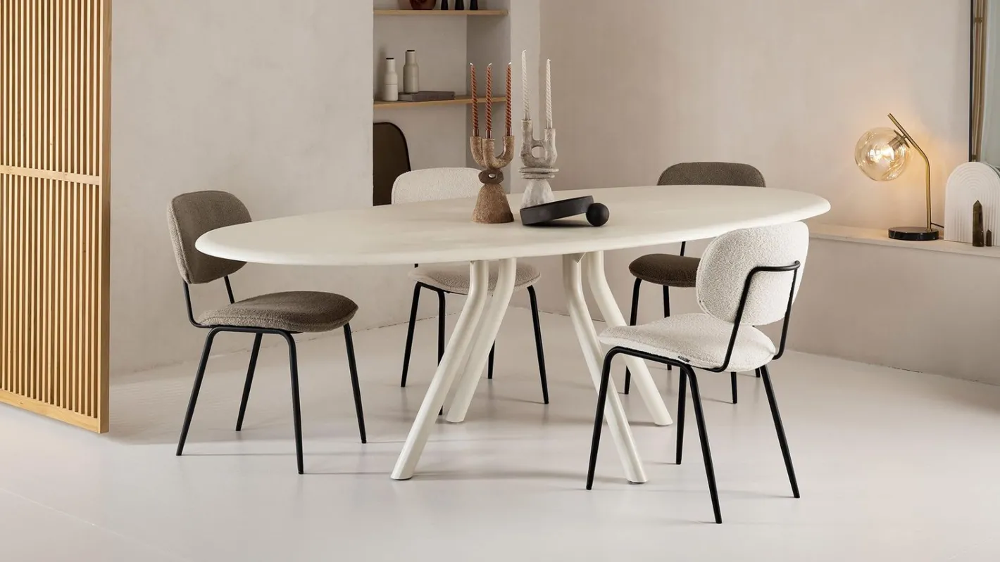 Sale XOOON Lund 4-poot Nebbia Eettafel Stone Skin