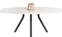 Sale XOOON Lund 4-poot Off Black Eettafel Stone Skin