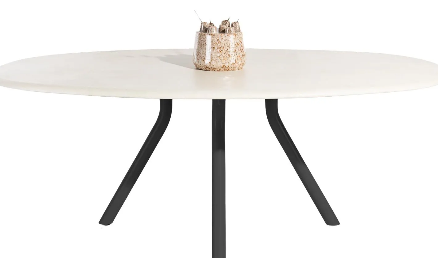 Sale XOOON Lund 4-poot Off Black Eettafel Stone Skin