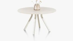 Discount XOOON Lund 4-poot Rond Eettafel Stone Skin