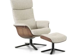 Clearance Montèl Luxor Hocker Beige Ivory