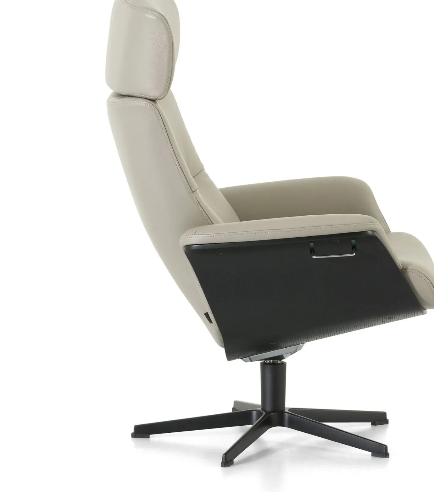 New Montèl Luxor Relaxfauteuil + Hocker Cement