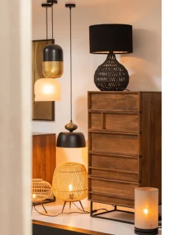Best WOOOD Macy Tafellamp Black