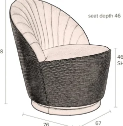Outlet Dutchbone Madison Fauteuil Whiskey