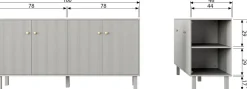 Discount WOOOD Madu Dressoir Cloud Grey