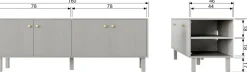 Best WOOOD Madu TV-meubel Cloud Grey