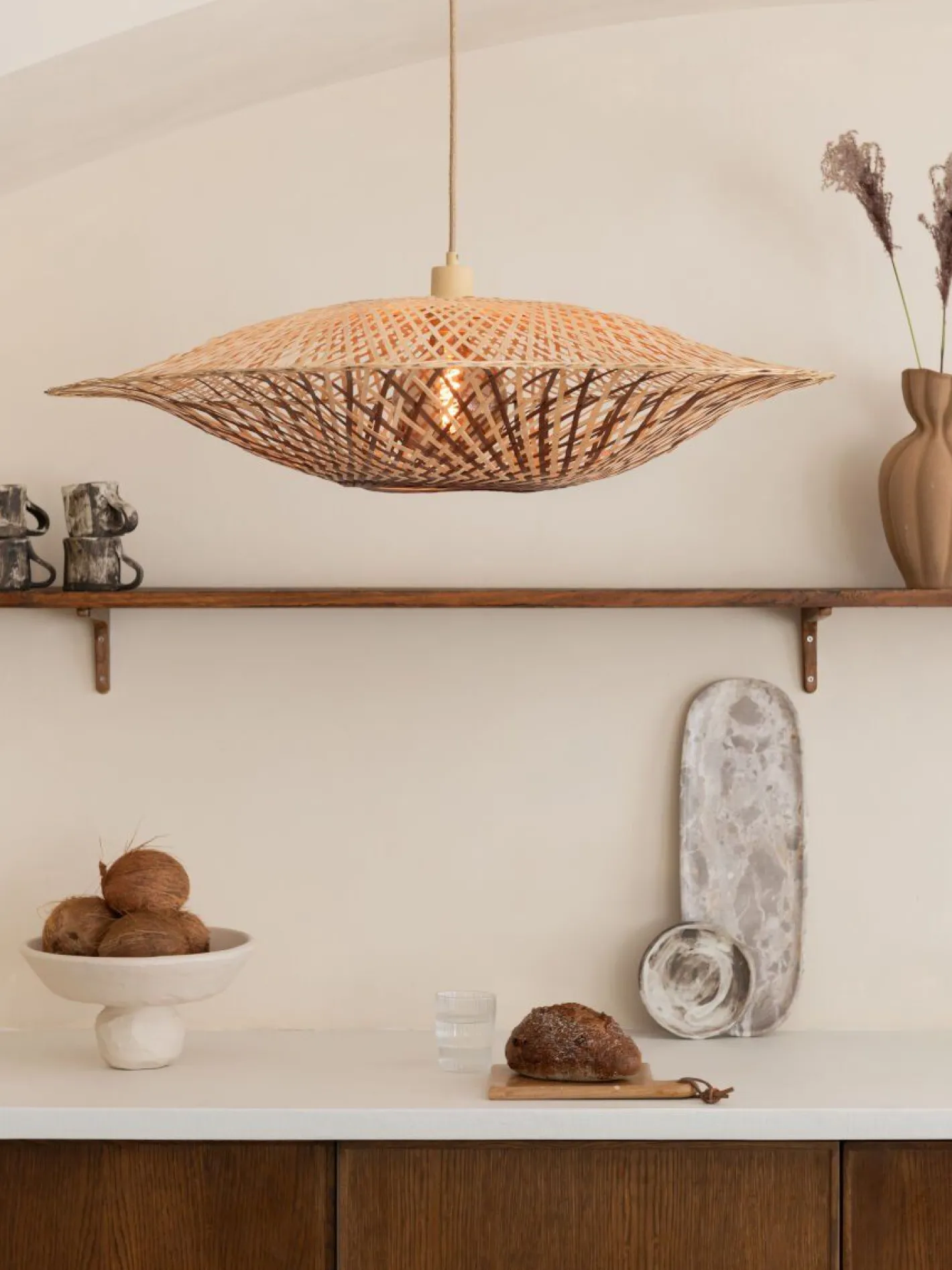 Online Good&Mojo Madura Hanglamp Natural, Brown