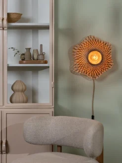 Clearance Good&Mojo Madura Wandlamp Natural, Brown