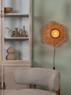 Clearance Good&Mojo Madura Wandlamp Natural, Brown