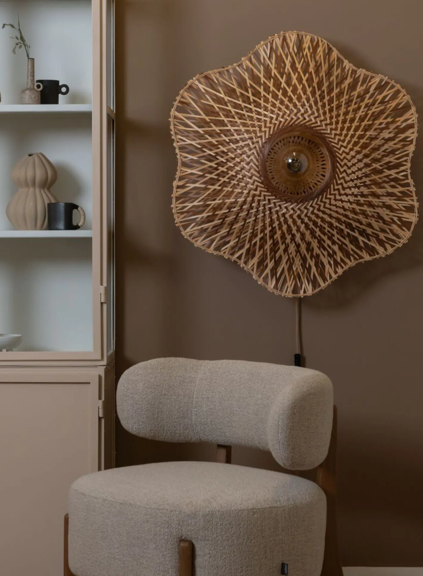 Best Good&Mojo Madura Wandlamp Natural, Brown