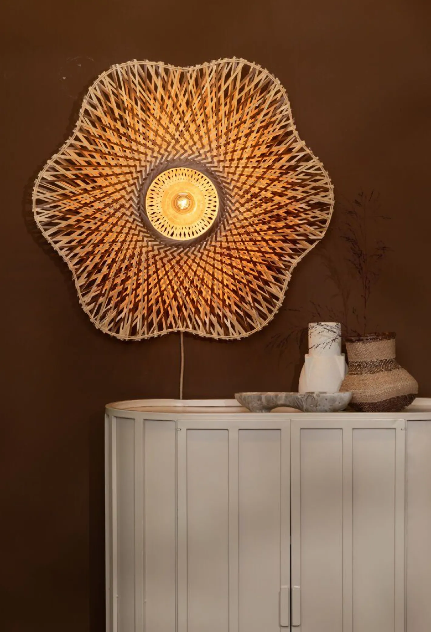 Best Good&Mojo Madura Wandlamp Natural, Brown