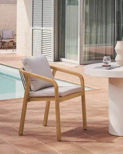 Kave Home Malaret Tuinstoel Beige, Naturel